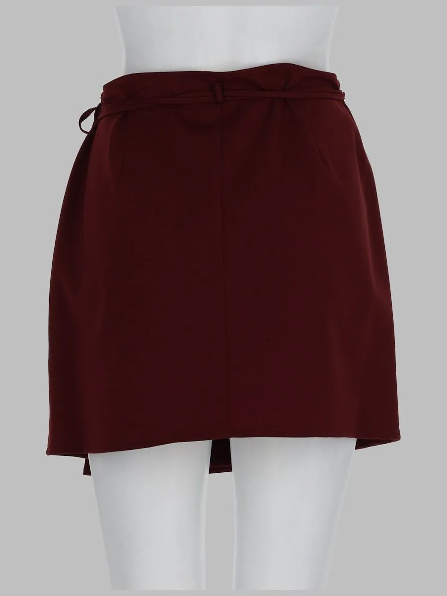 Alysi Tie-Waist Wrap Mini Skirt