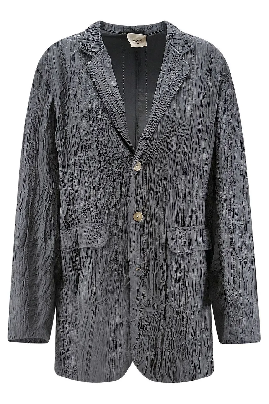 Alysi Textured Single-Breasted Blazer