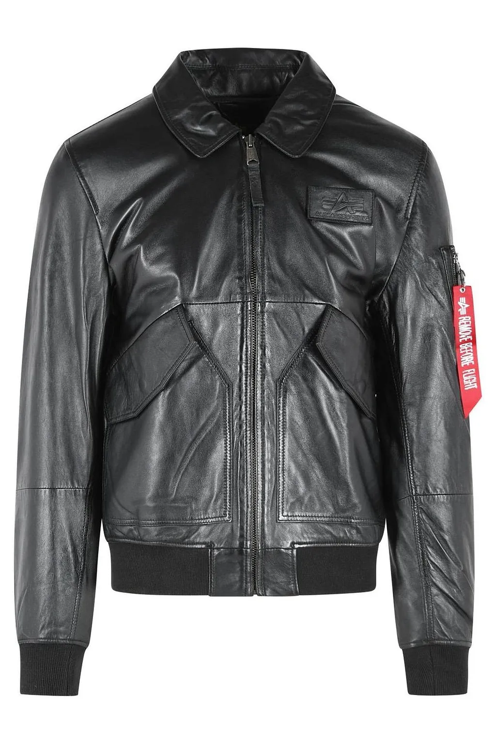 Alpha Industries Cwu Leather Bomber Jacket