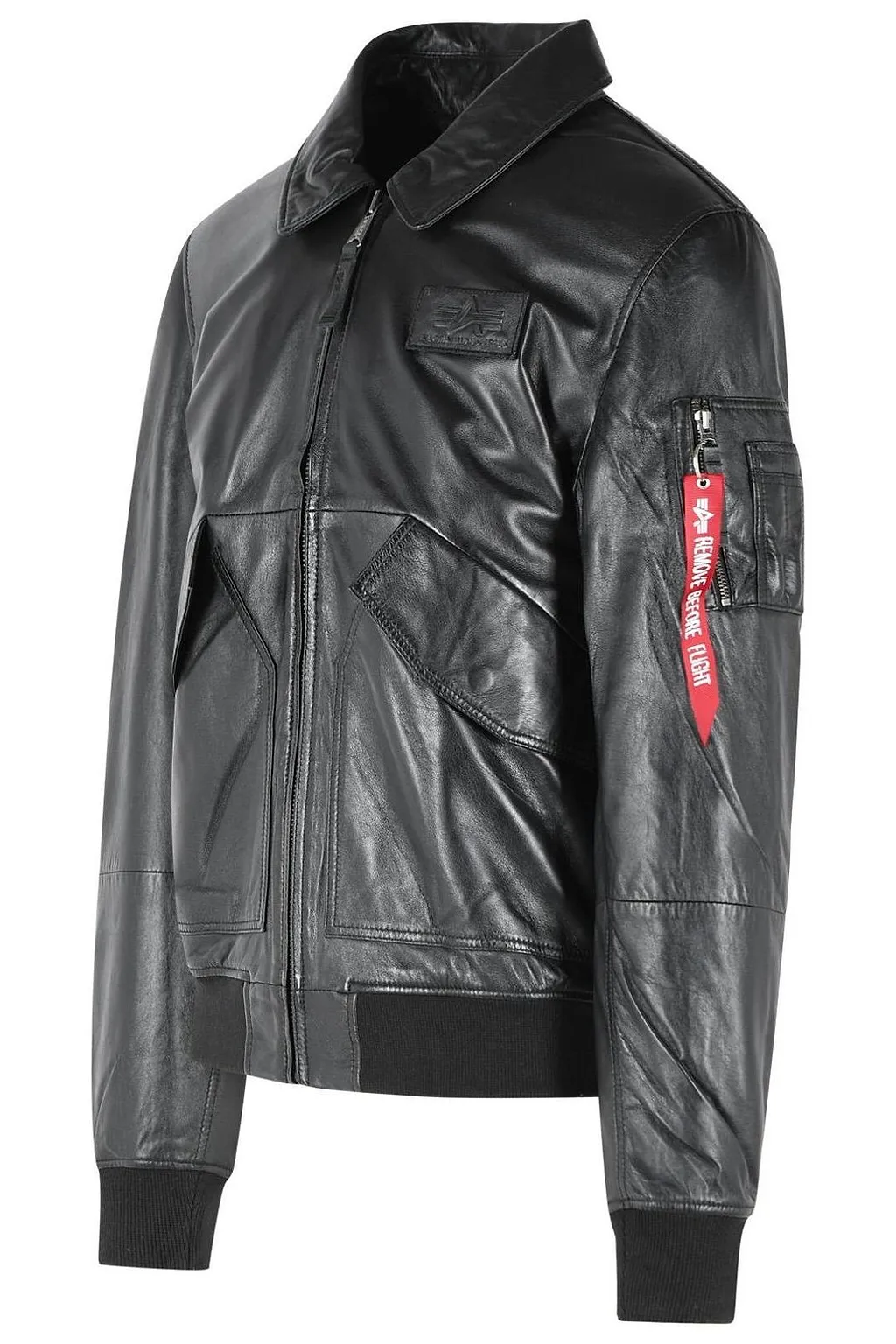 Alpha Industries Cwu Leather Bomber Jacket