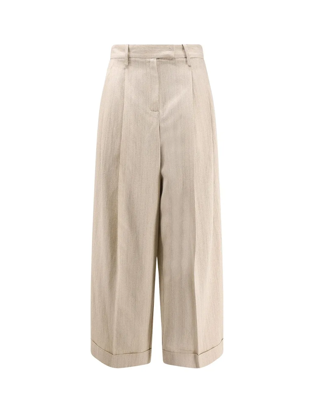 Alysi Wide-Leg Cuffed Pants