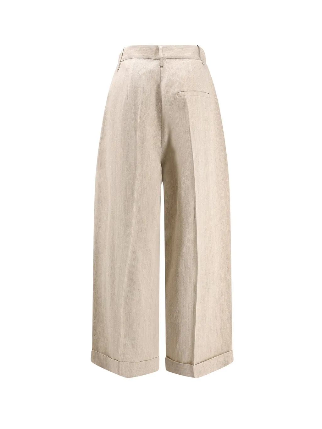 Alysi Wide-Leg Cuffed Pants