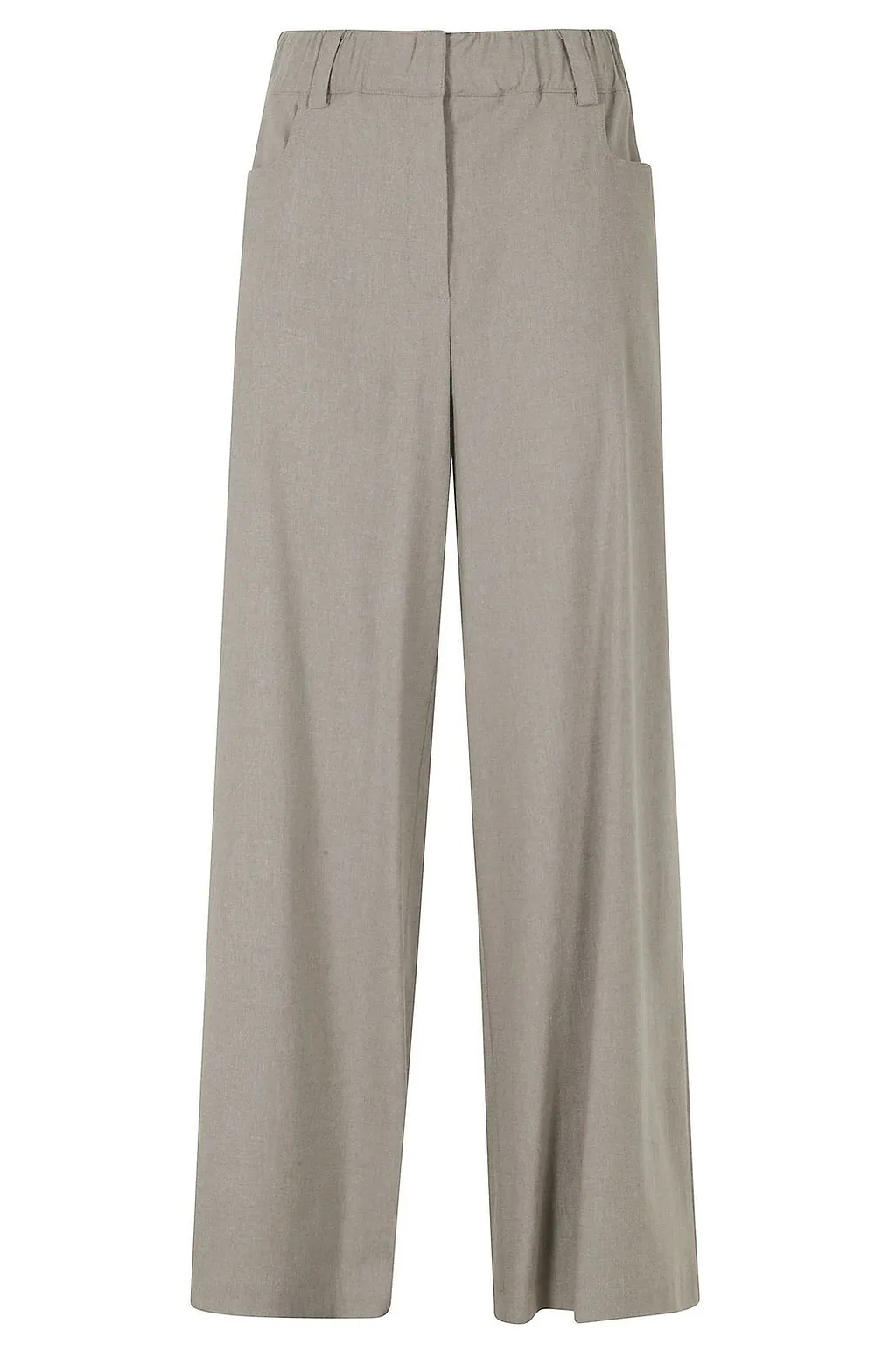 Alysi Wide-Leg Flannel Pants