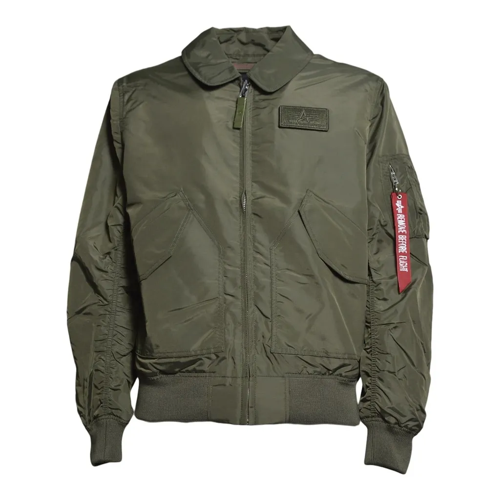 Alpha Industries Logo-Patch Bomber Jacket