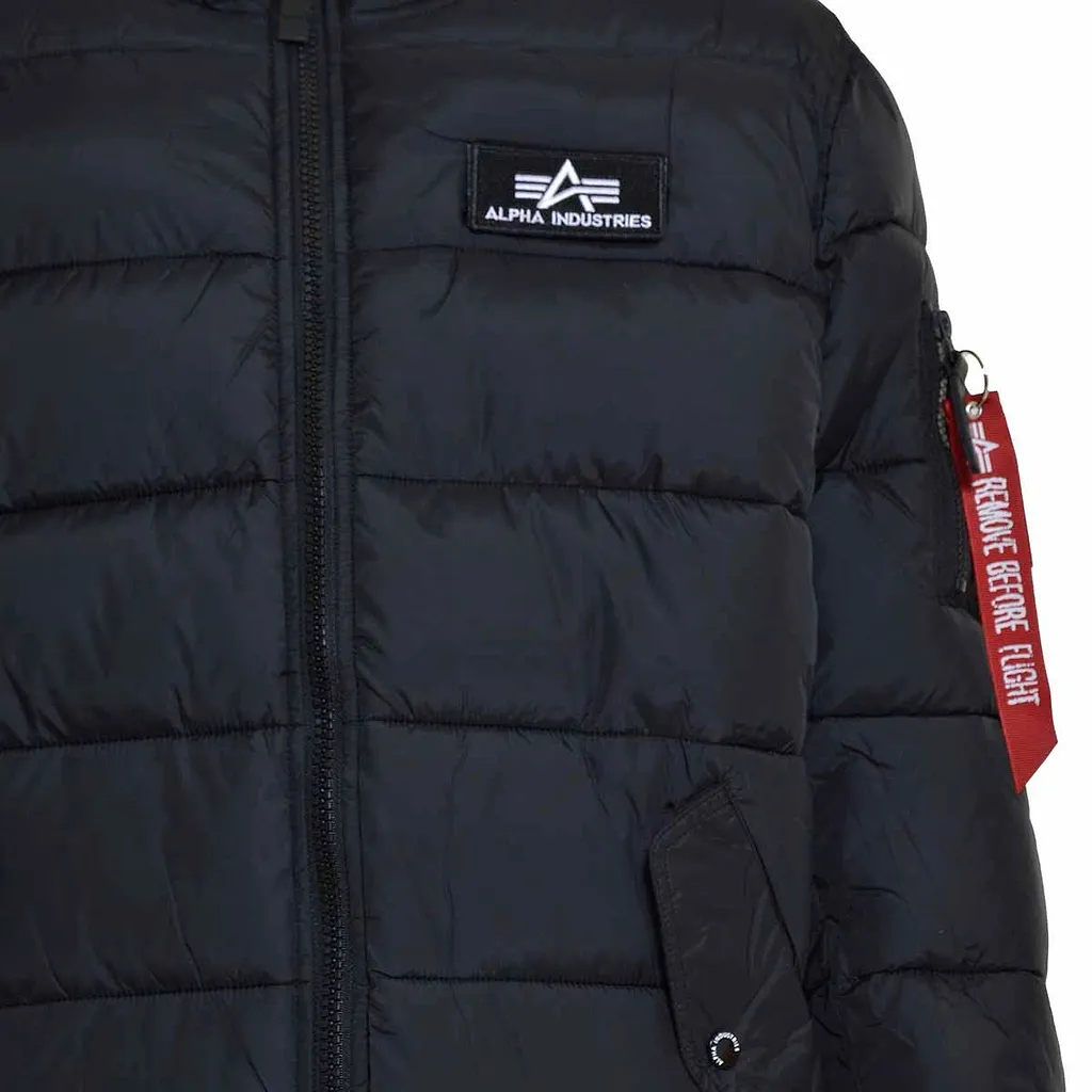 Alpha Industries Logo-Patch Hooded Padded Jacket