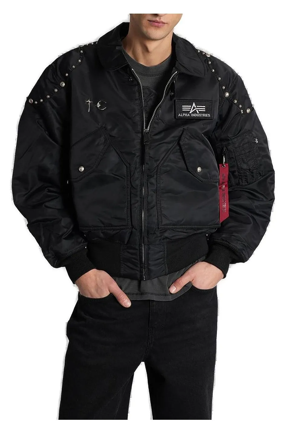 Alpha Industries Logo Patch Bomber Jacket