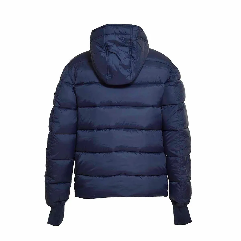 Alpha Industries Logo-Patch Hooded Padded Jacket