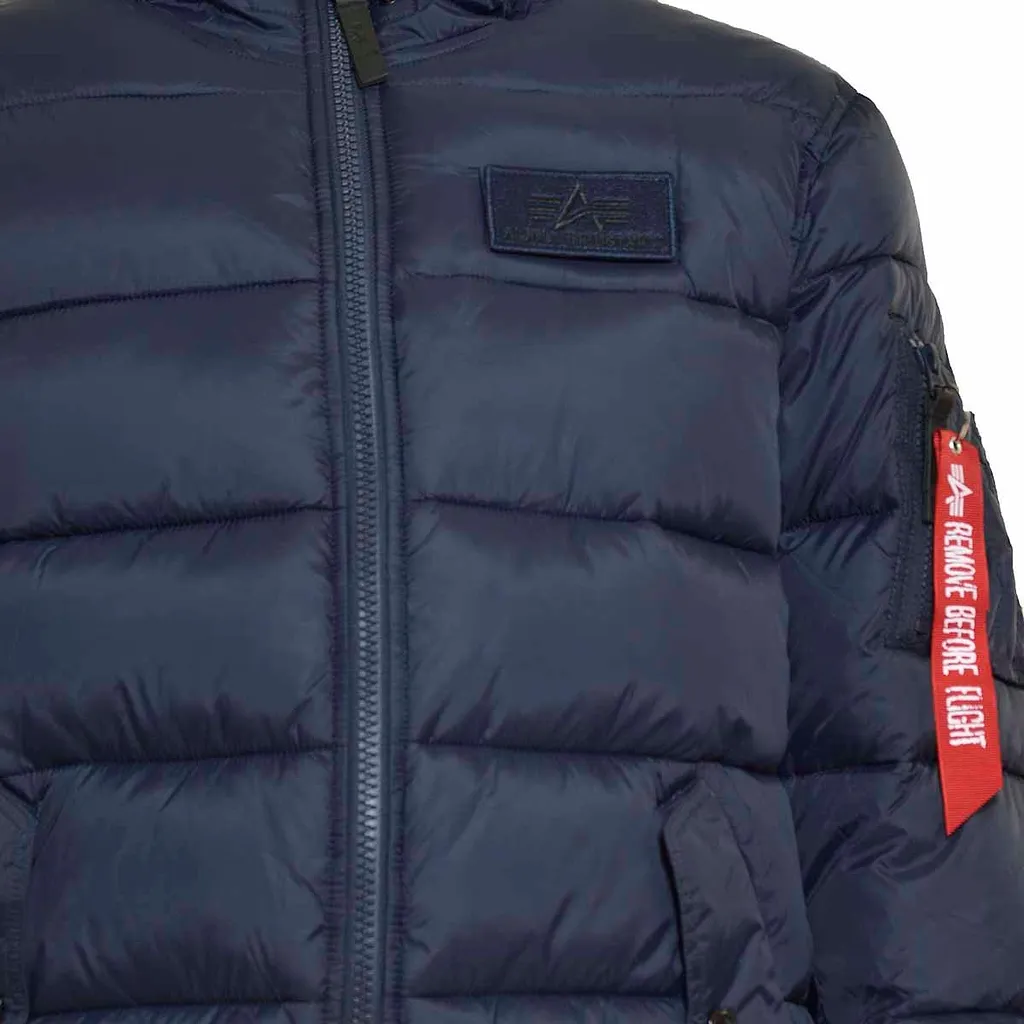 Alpha Industries Logo-Patch Hooded Padded Jacket