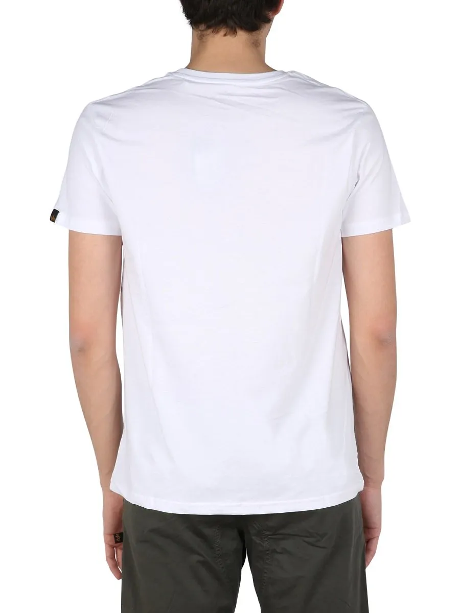 Alpha Industries Logo Print Crewneck T-Shirt