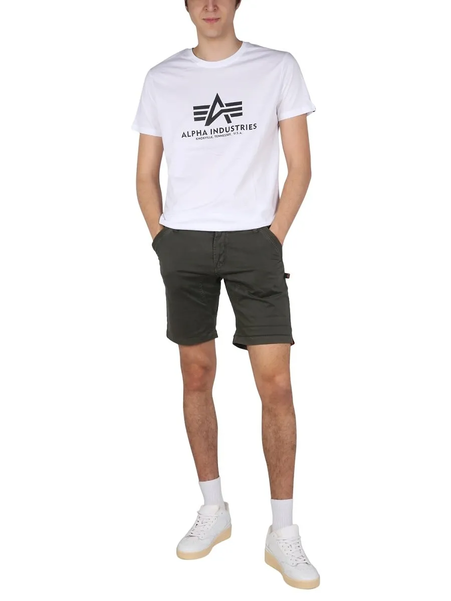 Alpha Industries Logo Print Crewneck T-Shirt