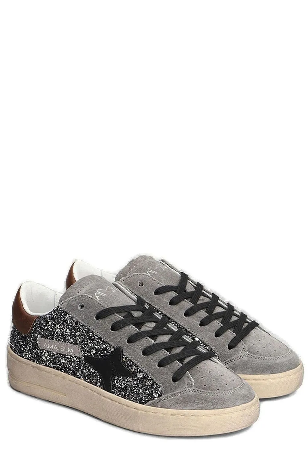 Ama Brand Embellished Lace-Up Sneakers