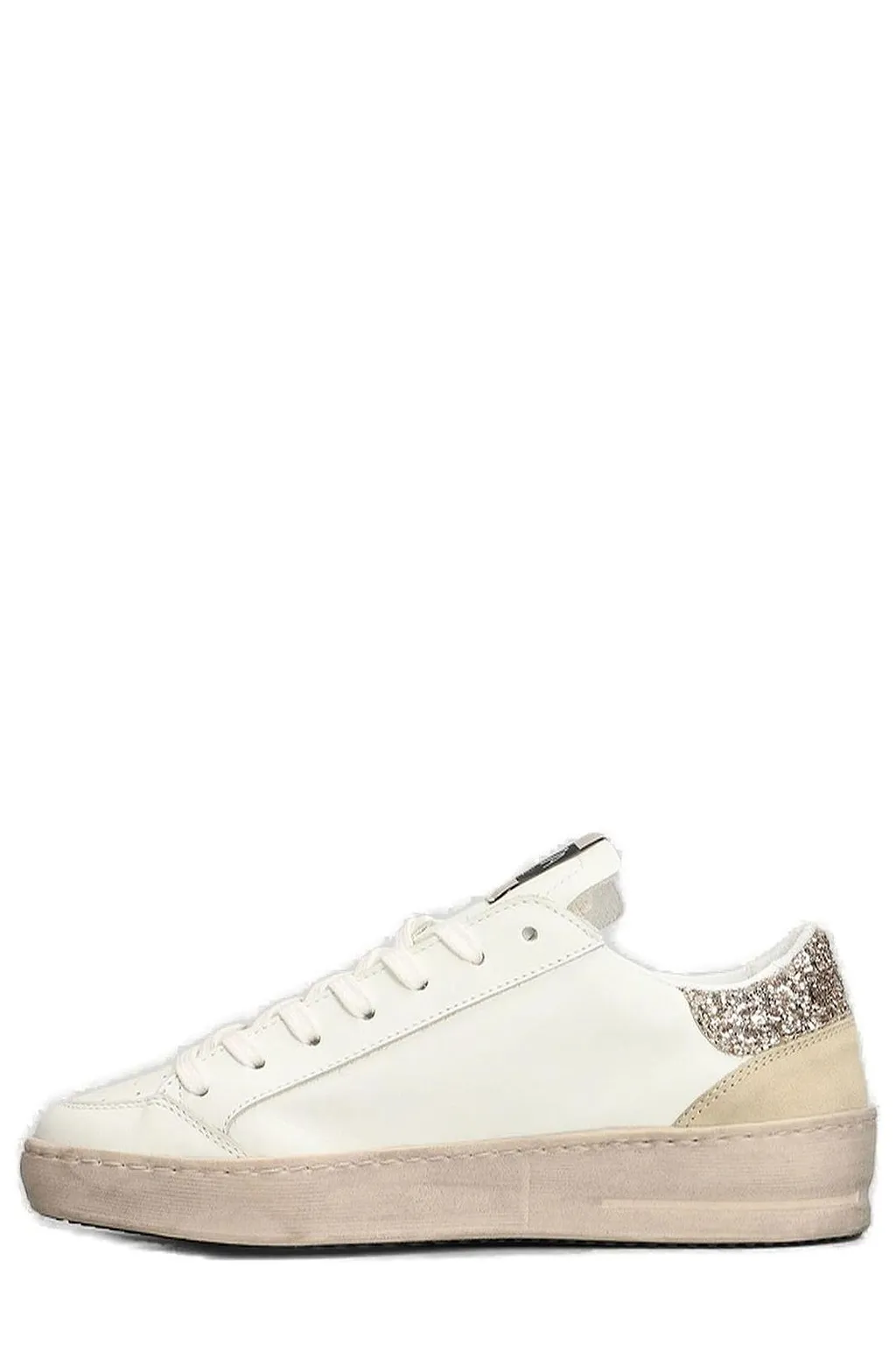Ama Brand Glitter-Detail Star Patch Sneakers