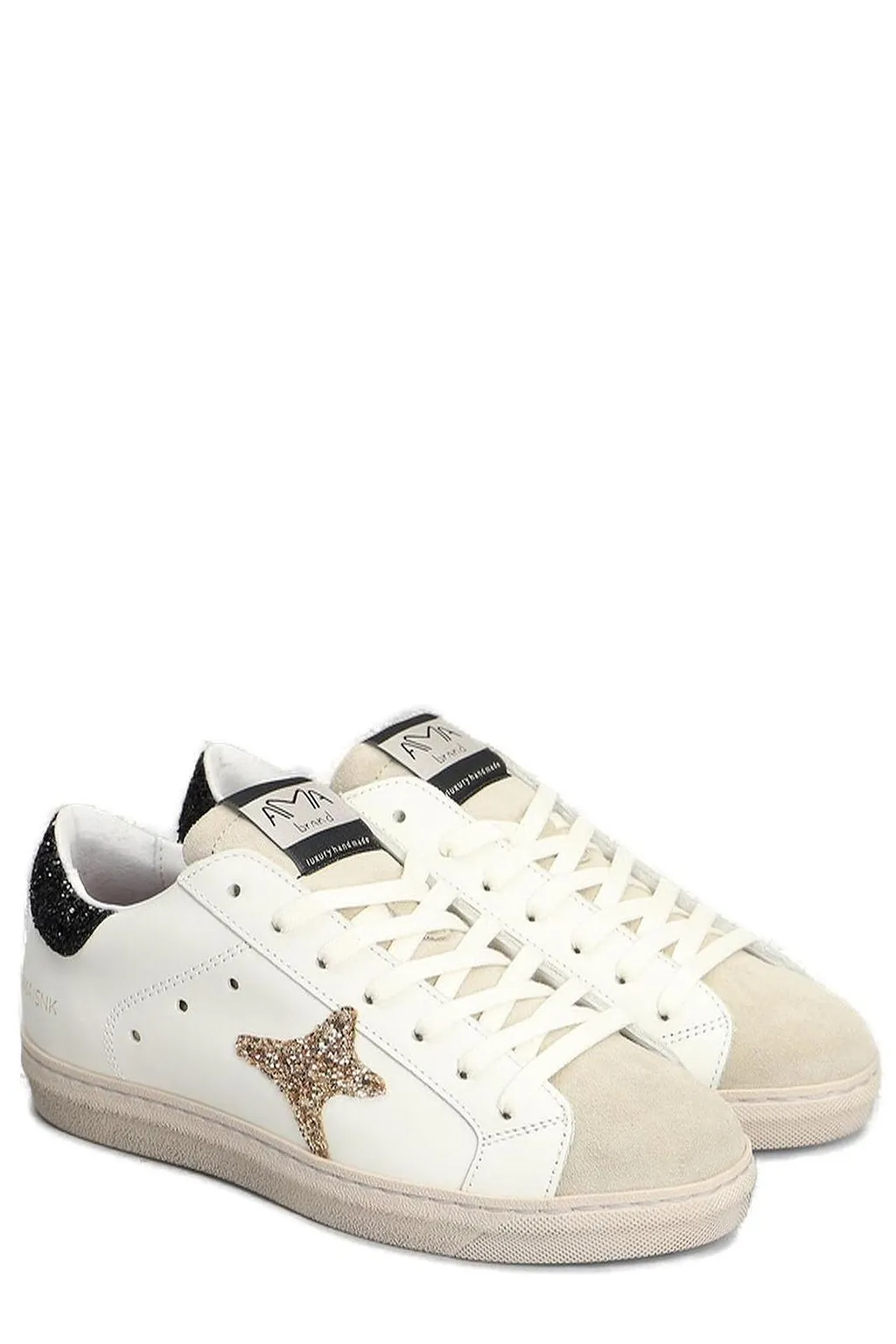 Ama Brand Embellished Lace-Up Sneakers