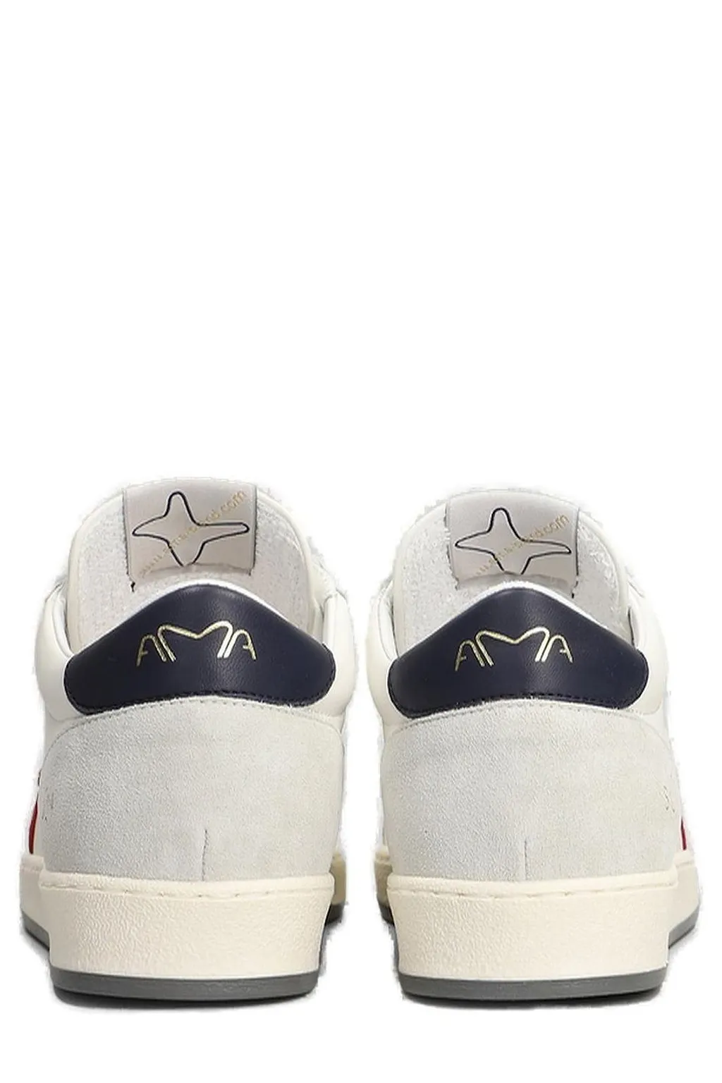 Ama Brand Star-Patch Perforated Sneakers