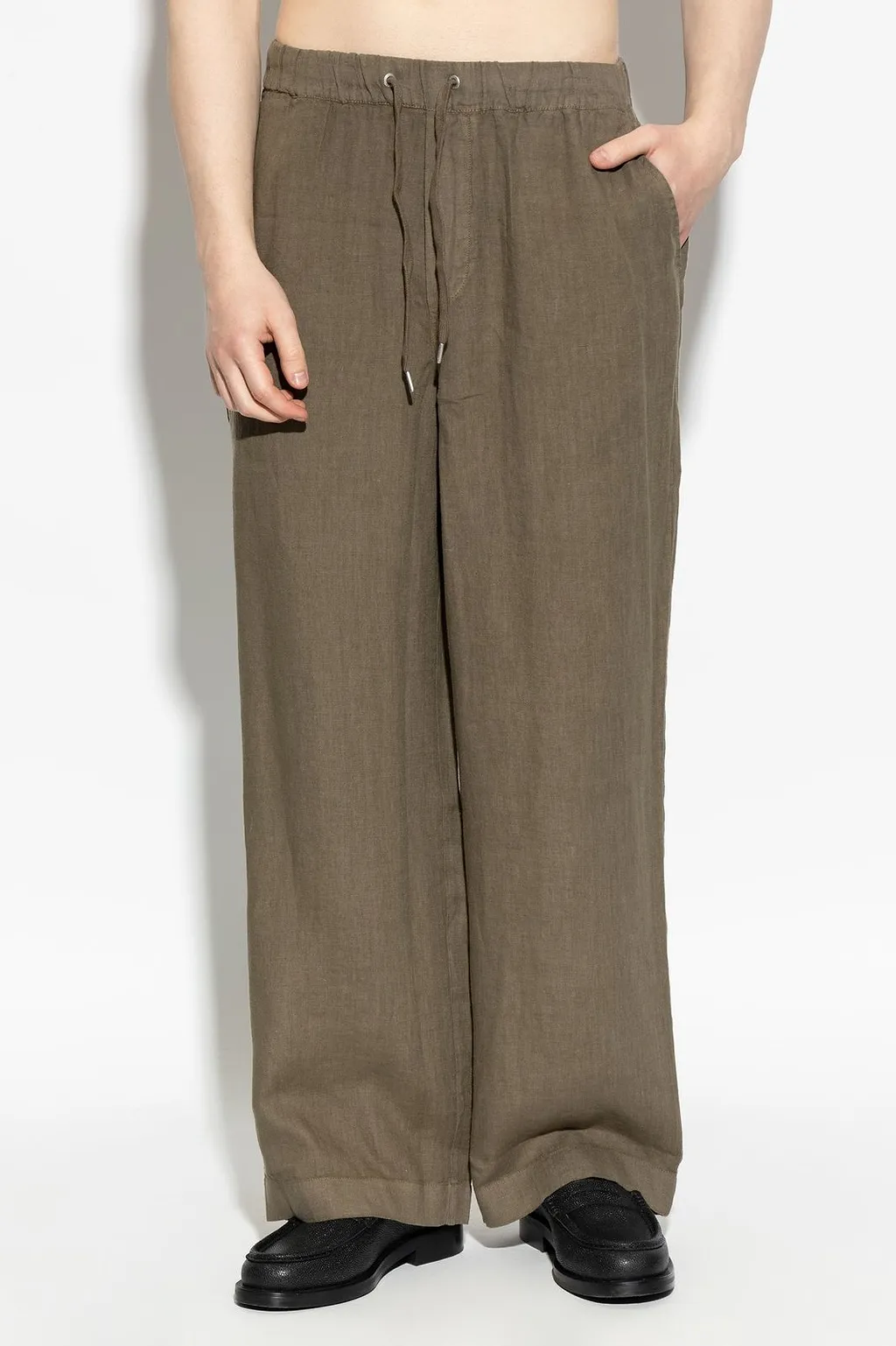 Allsaints Sharp Drawstring Wide-Leg Pants