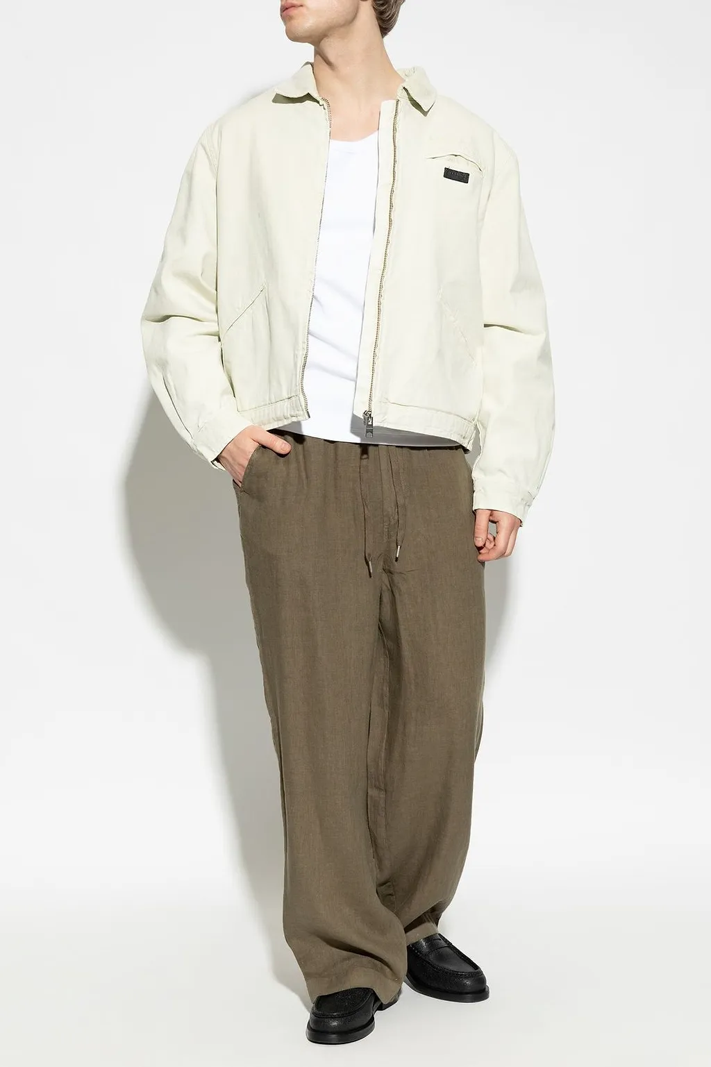 Allsaints Sharp Drawstring Wide-Leg Pants