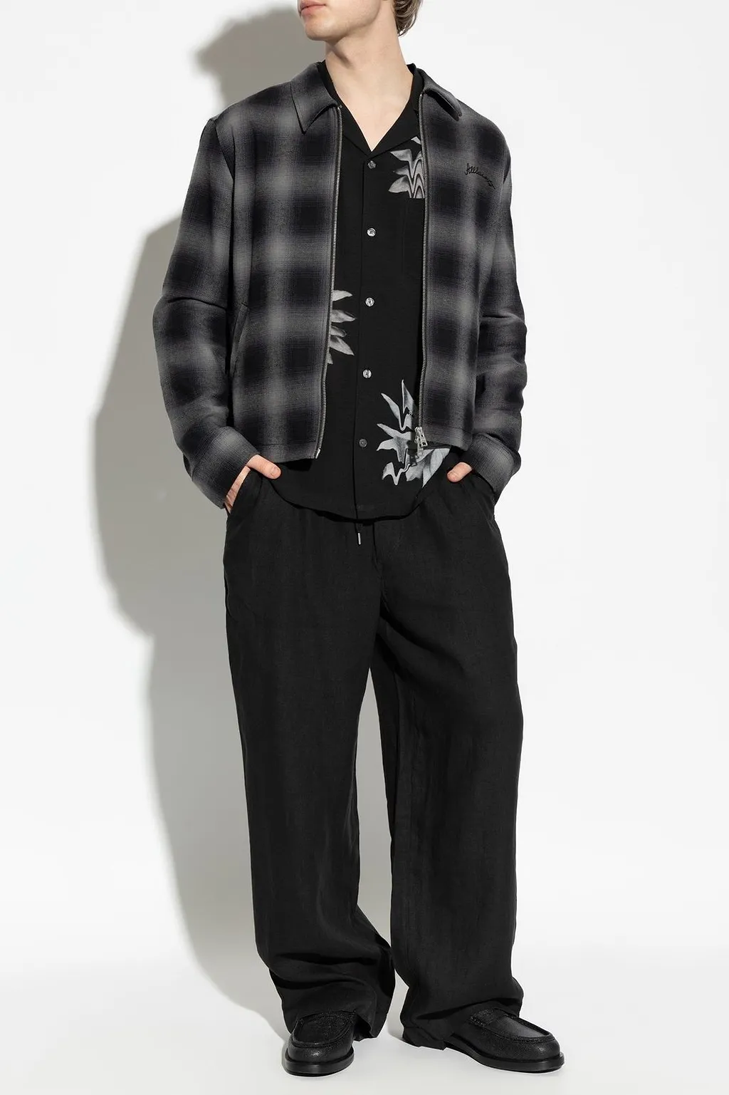 Allsaints Sharp Drawstring Wide-Leg Pants