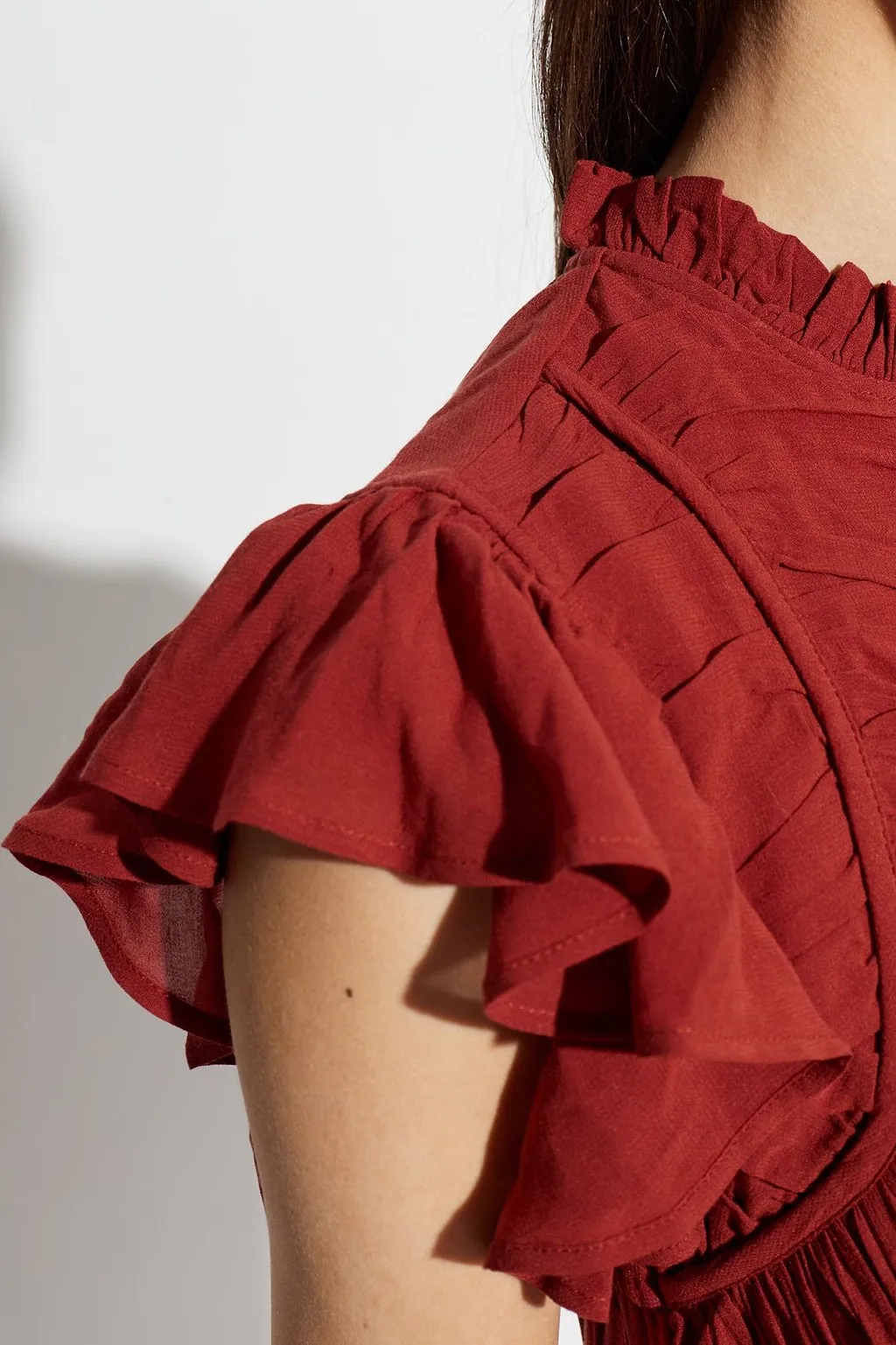Allsaints Shaela Ruffled High-Low Dress