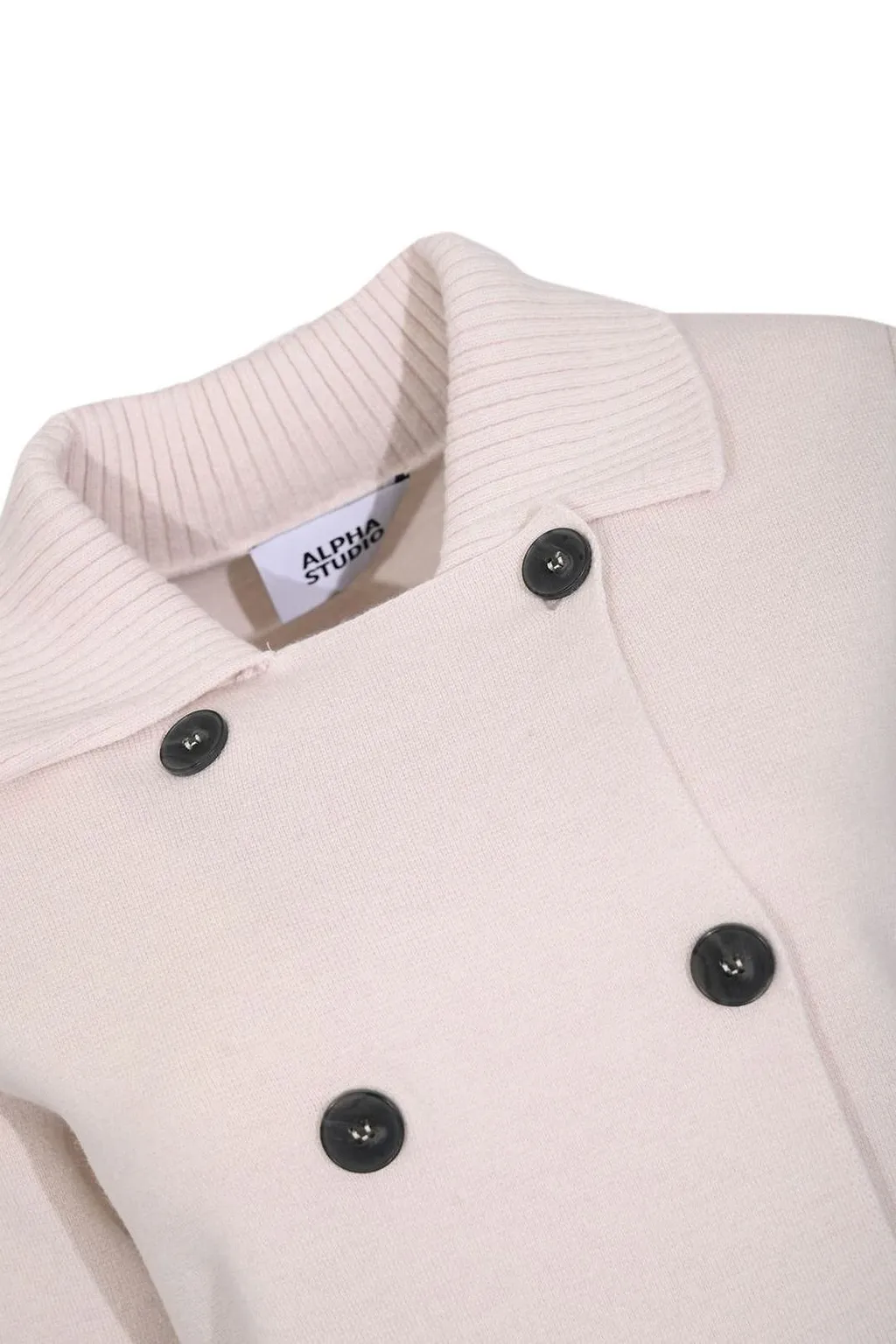 Alpha Studio Double-Breasted Knitted Jacket