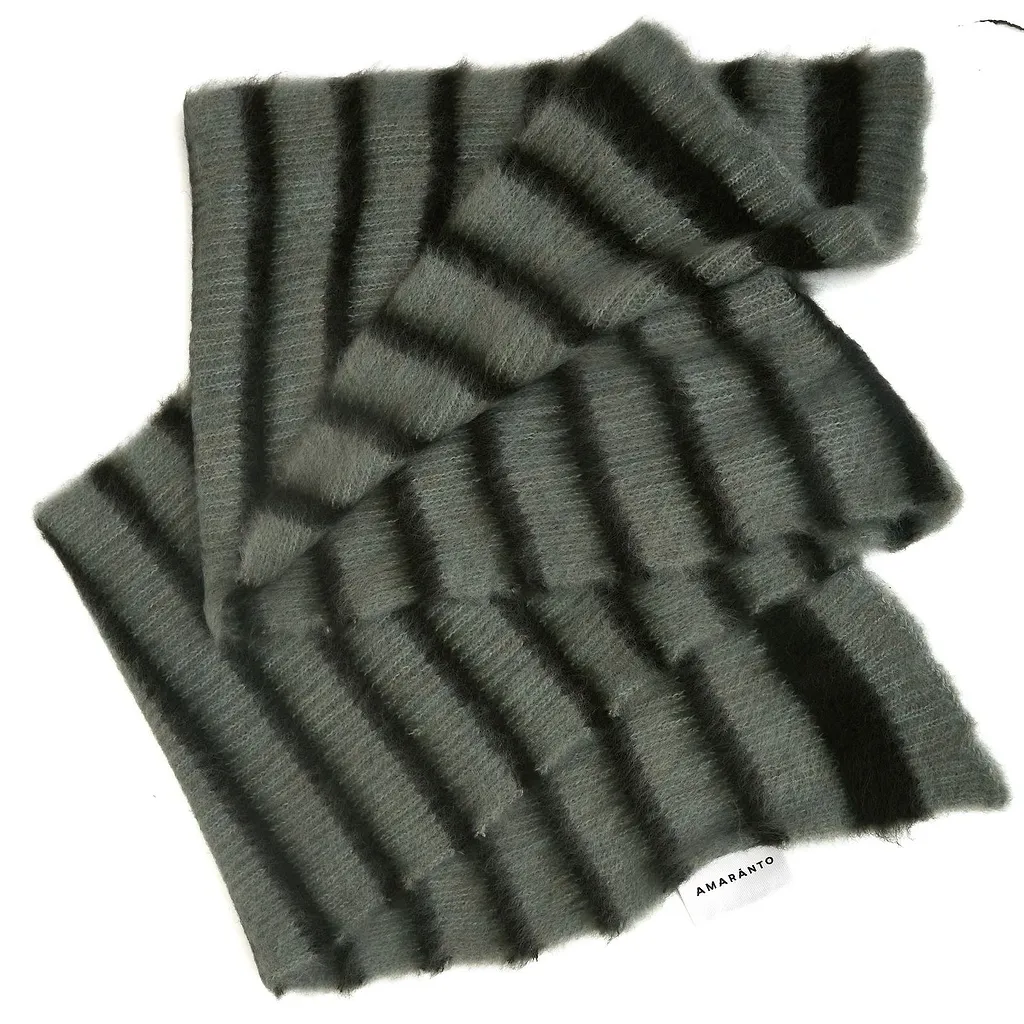 Amaranto Oversized Striped Scarf