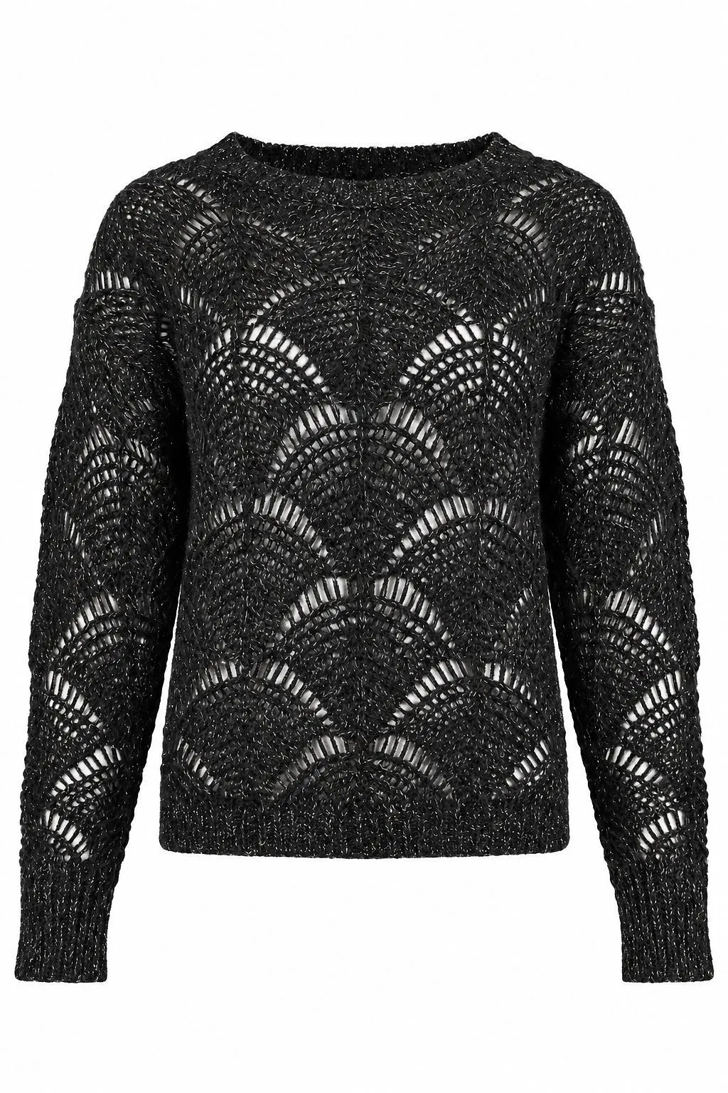 Alpha Studio Open-Knit Knitted Sweater