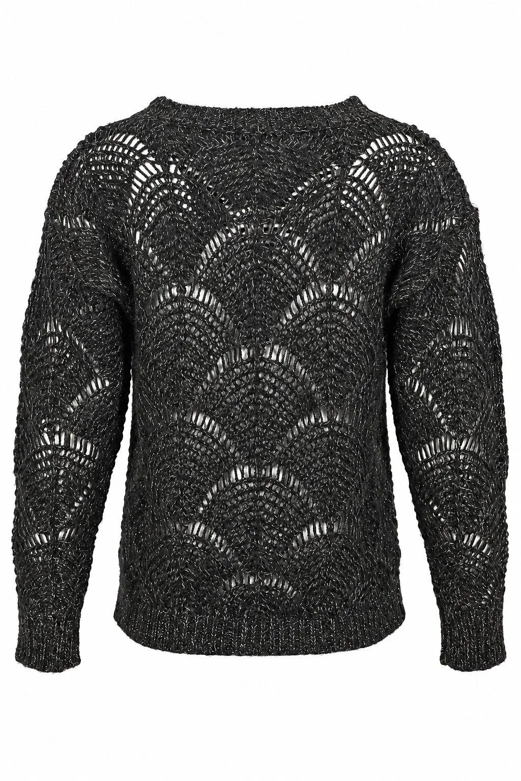 Alpha Studio Open-Knit Knitted Sweater