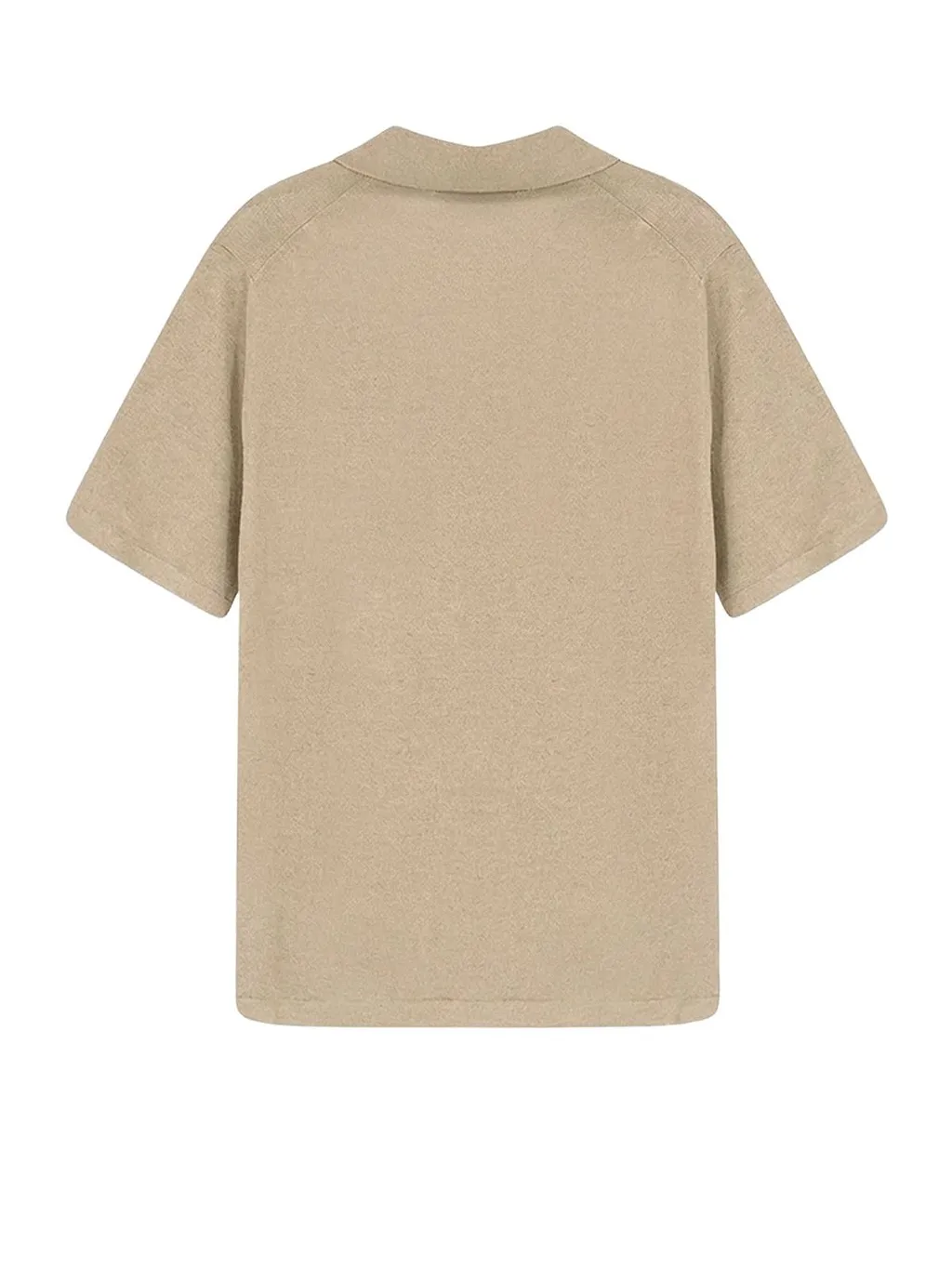 Alpha Studio Open Collar Short-Sleeve Polo Shirt