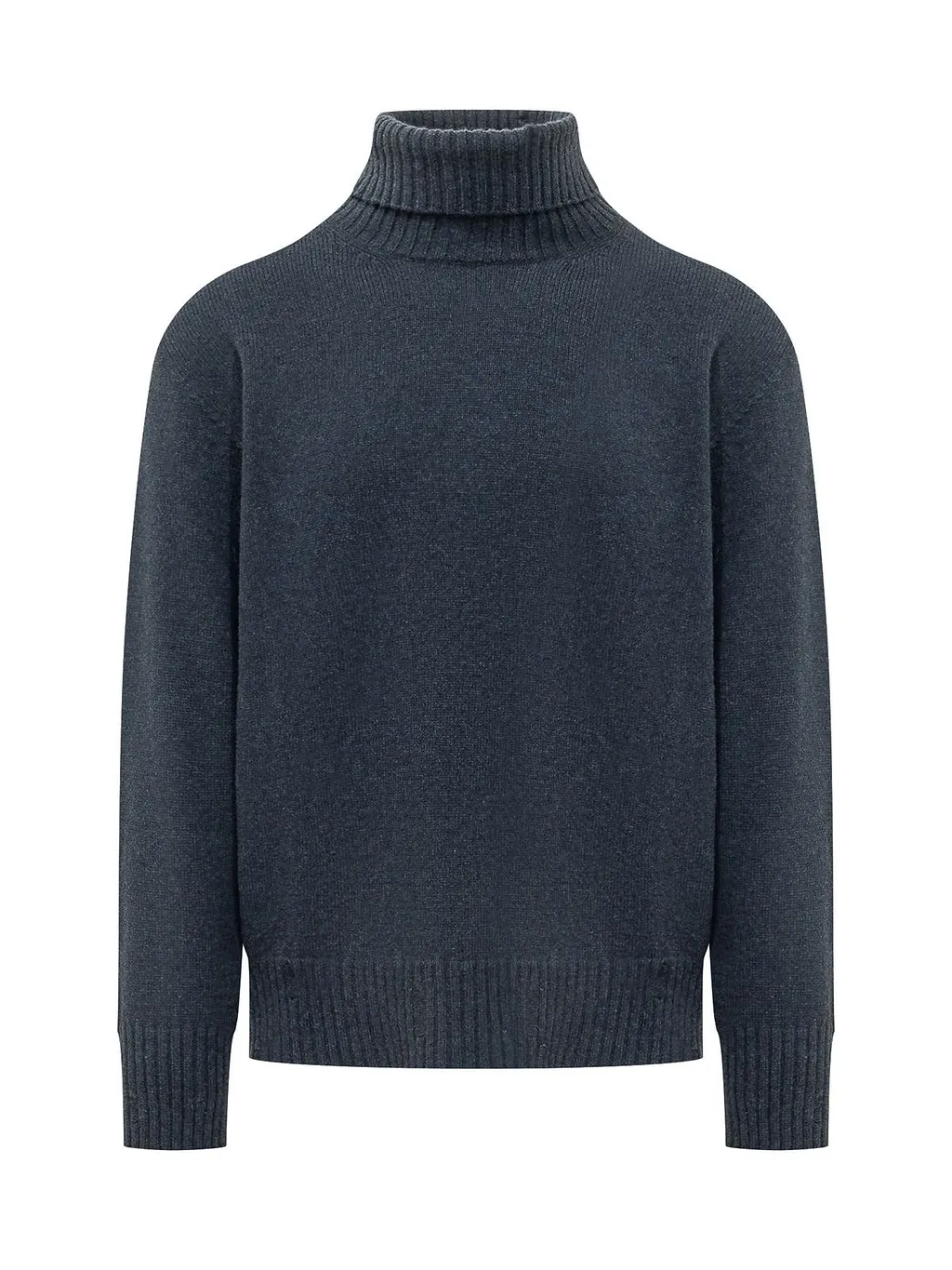 Amaranto Ribbed Turtleneck Knitted Sweater