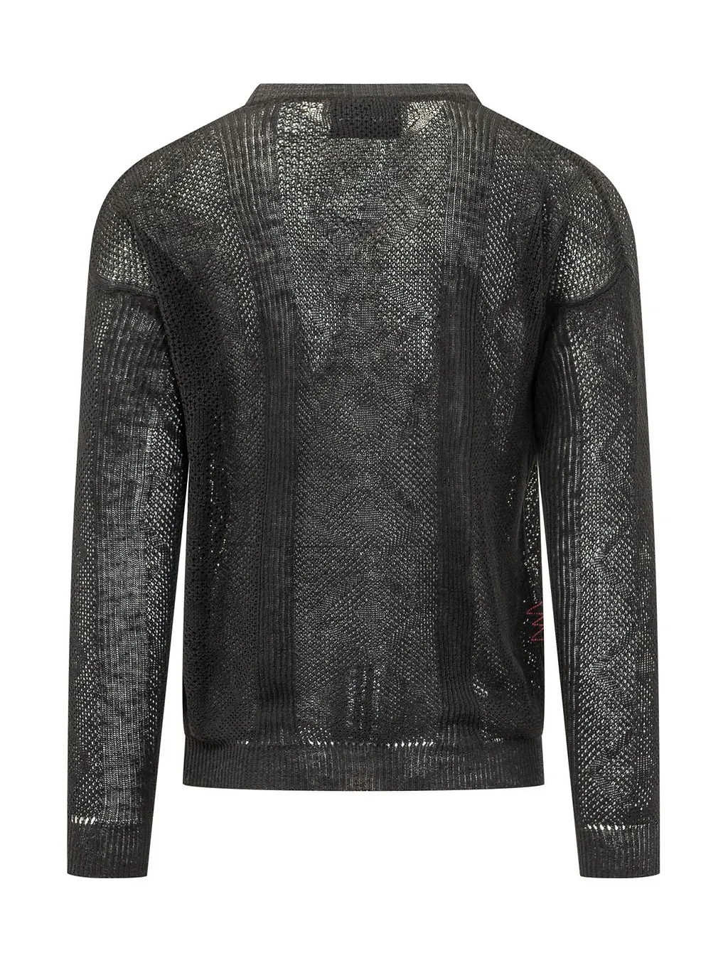 Amaranto Sheer Textured Knitted Sweater