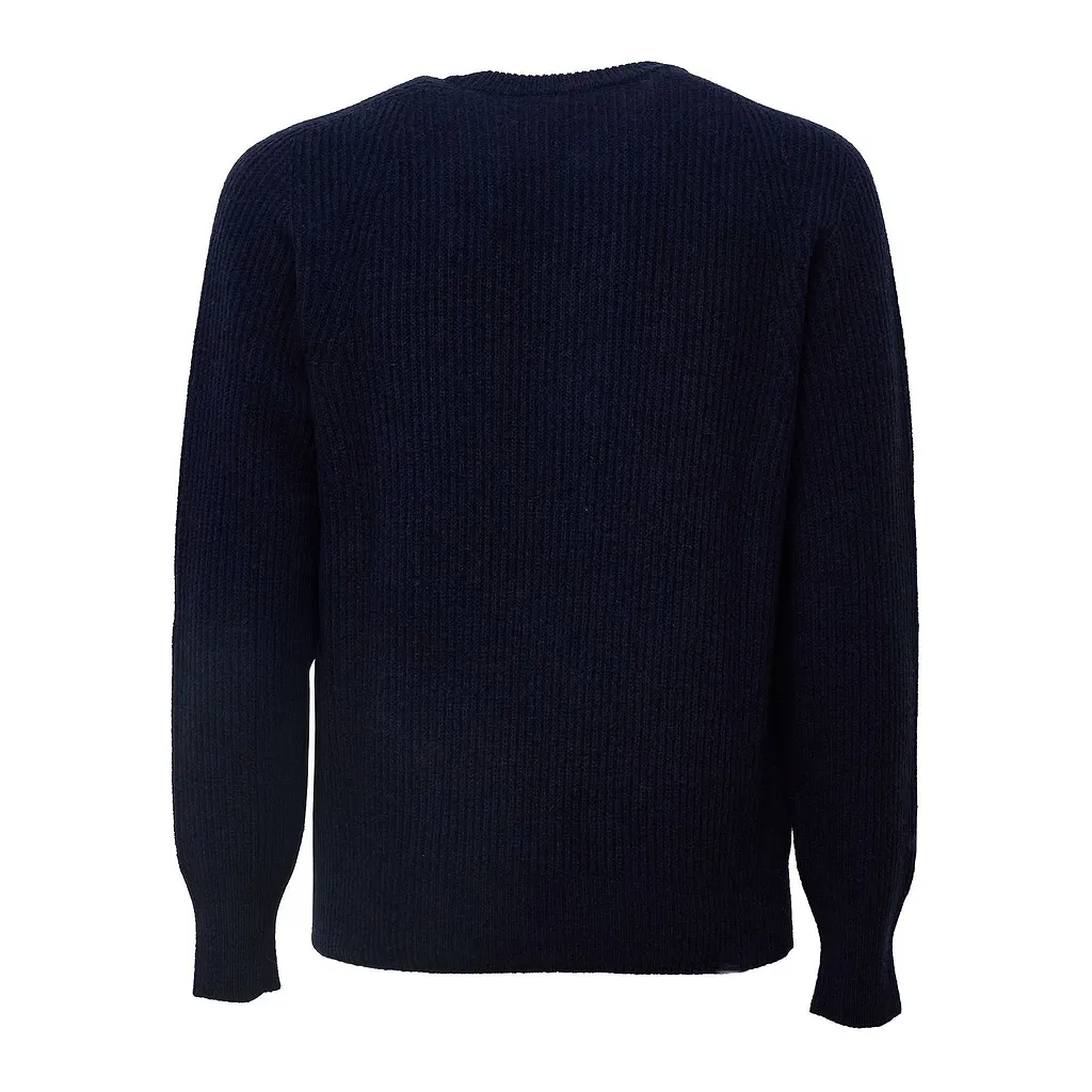 Amaranto Serafino Ribbed Henley Sweater