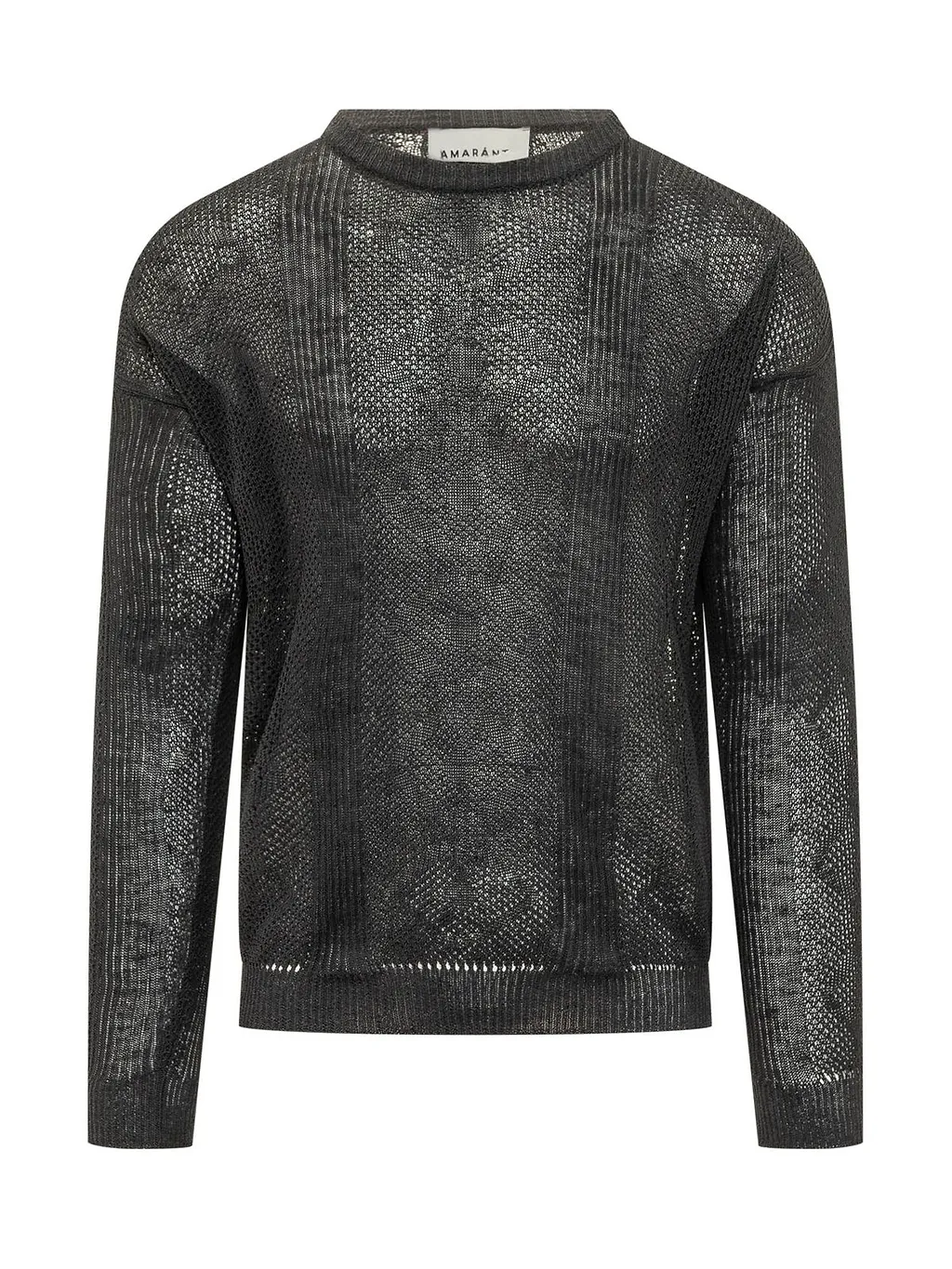 Amaranto Sheer Textured Knitted Sweater