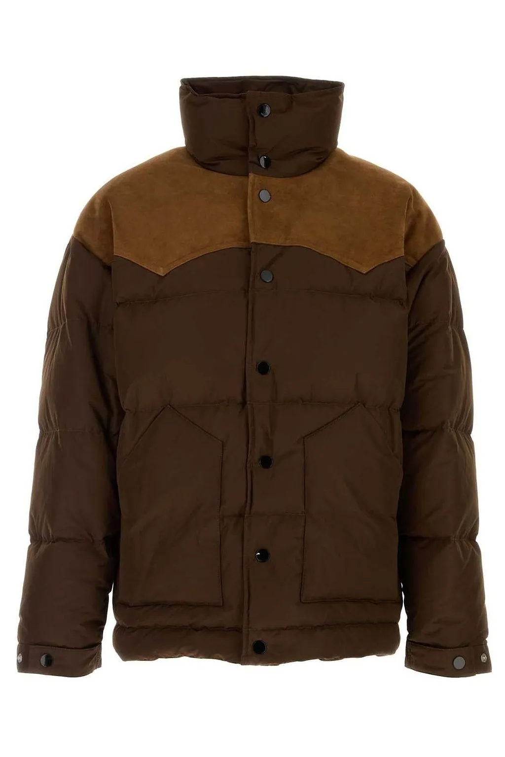 Ami Leather Panels Down Jacket