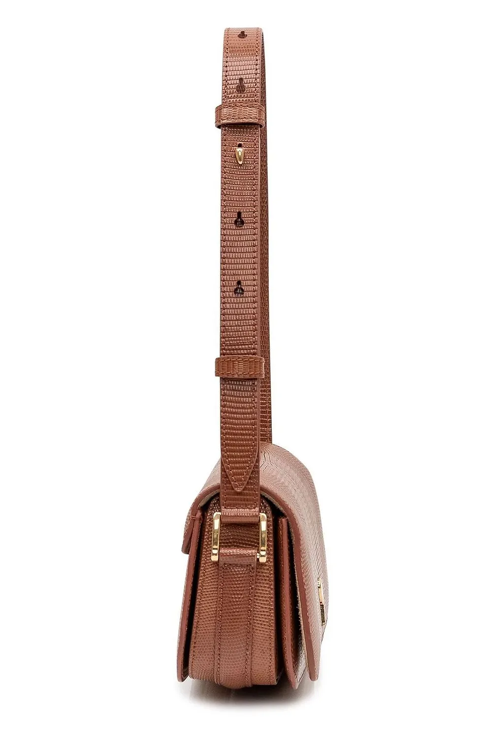 Ami Lizard Embossed Paris Paris Shoulder Bag