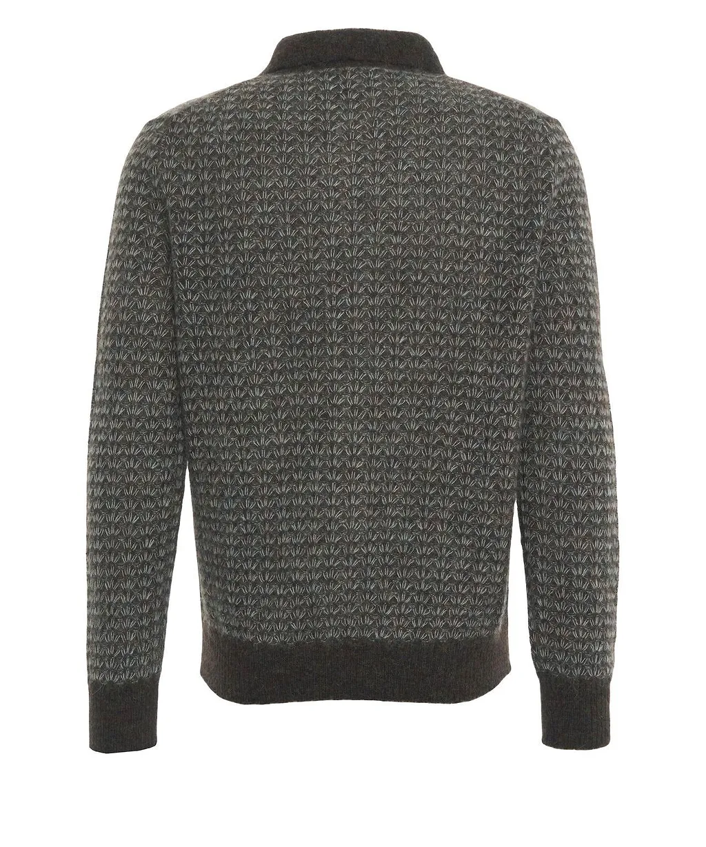 Amaranto Striking Knit Buttoned Cardigan