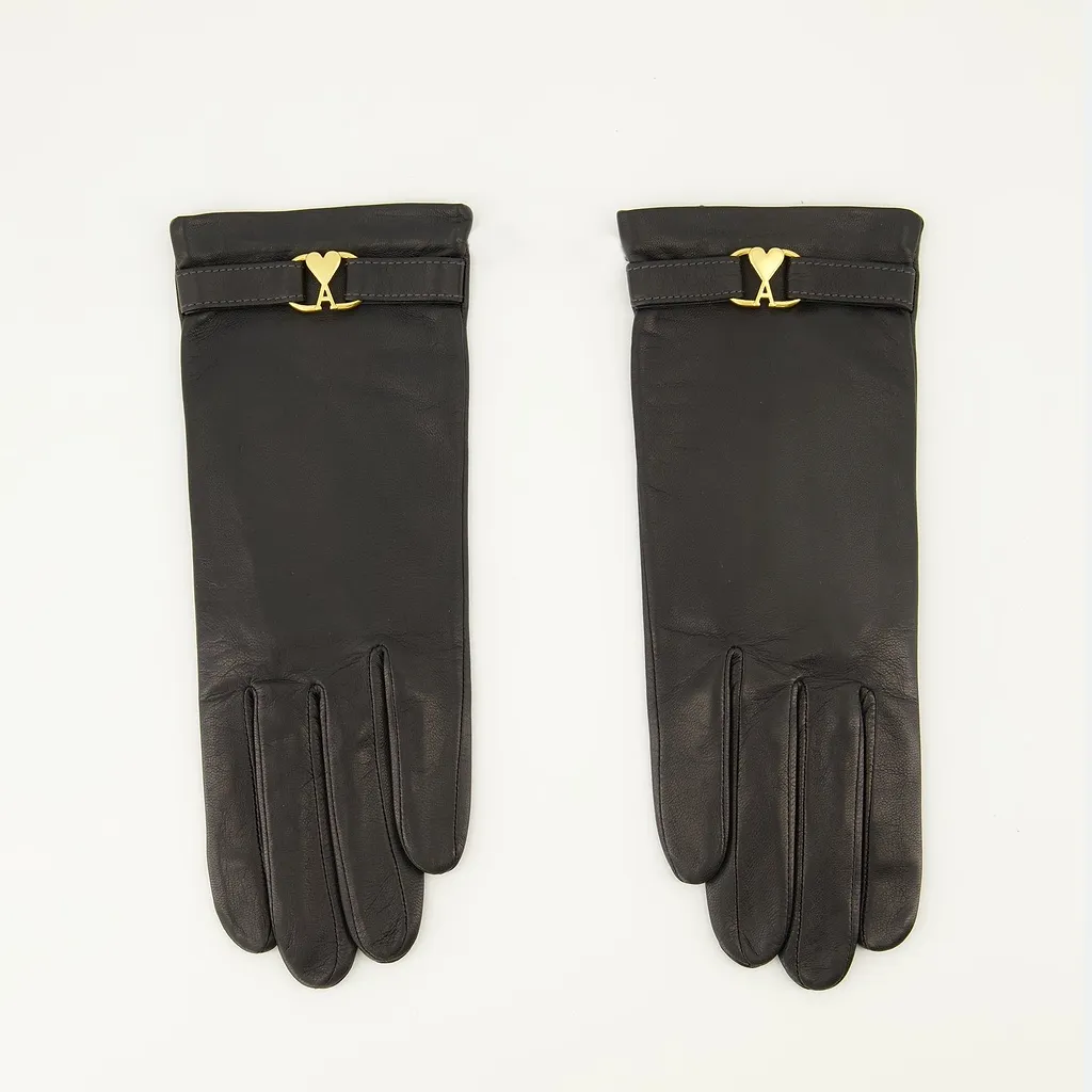 Ami Logo Detail Gloves