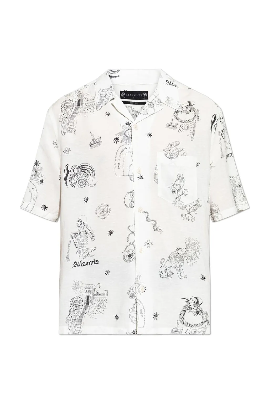 Allsaints Terra Printed Short-Sleeve Shirt