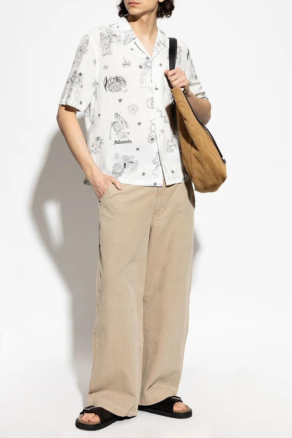 Allsaints Terra Printed Short-Sleeve Shirt