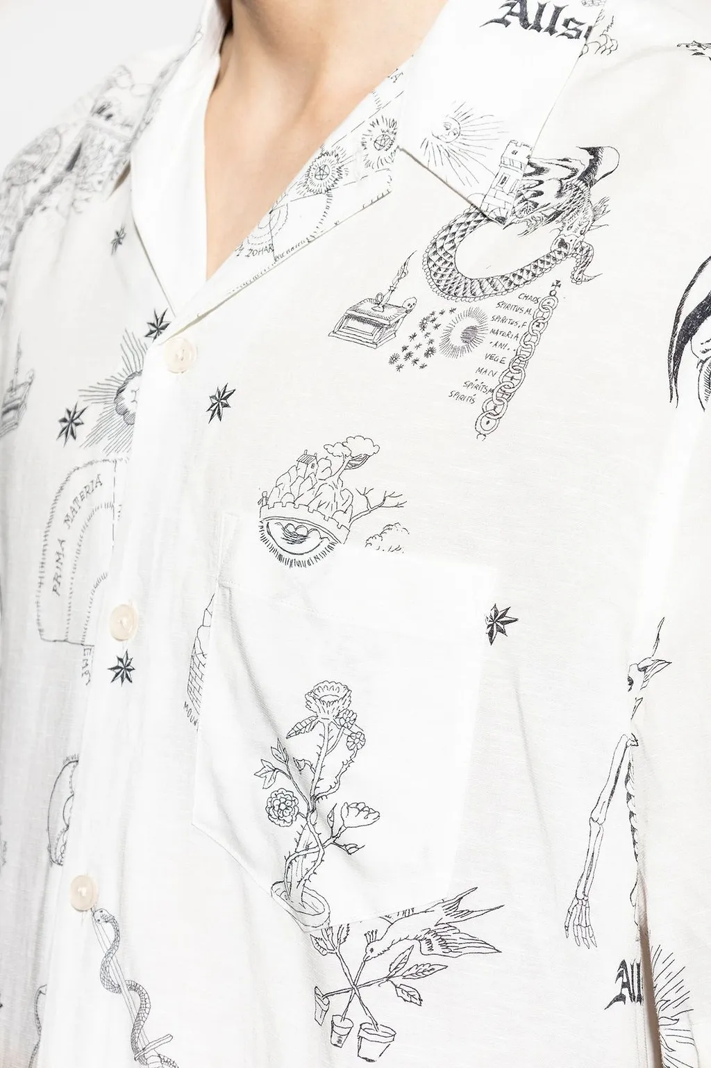 Allsaints Terra Printed Short-Sleeve Shirt