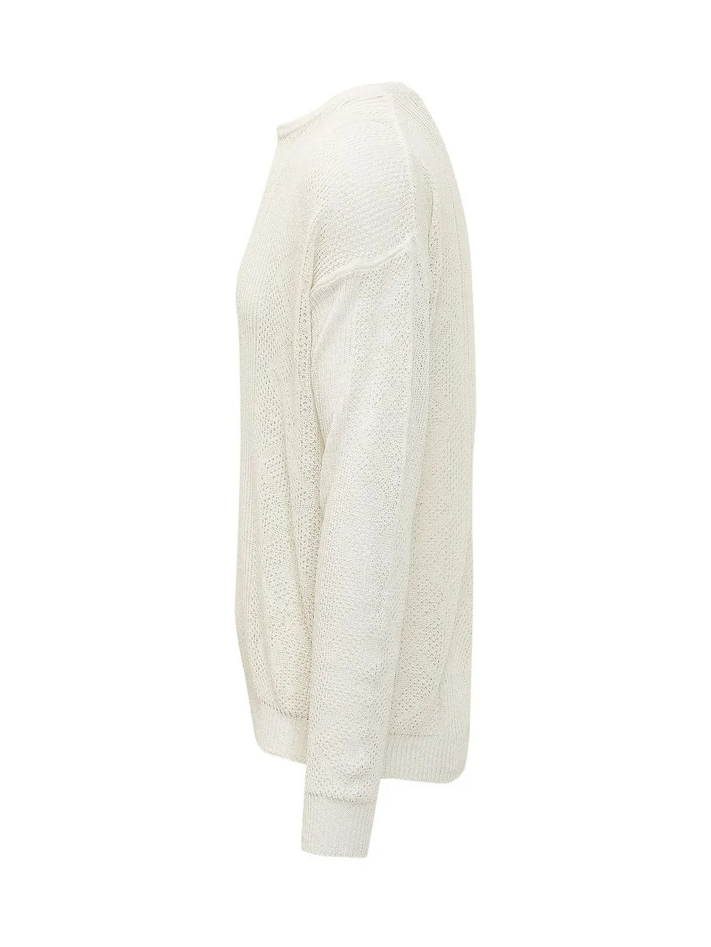 Amaranto Textured Crew Neck Knitted Sweater