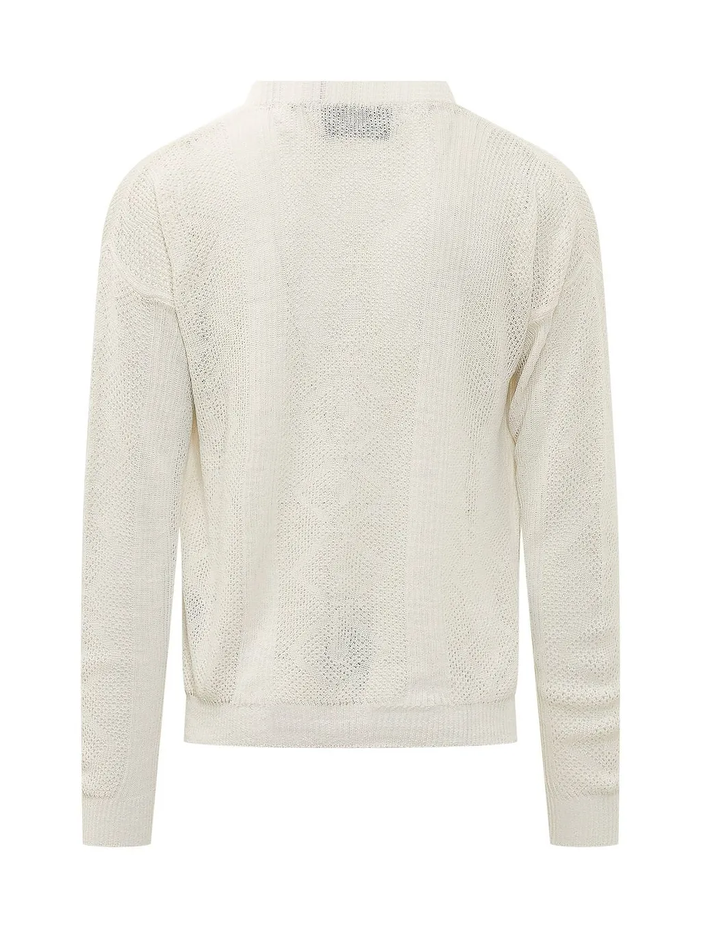Amaranto Textured Crew Neck Knitted Sweater