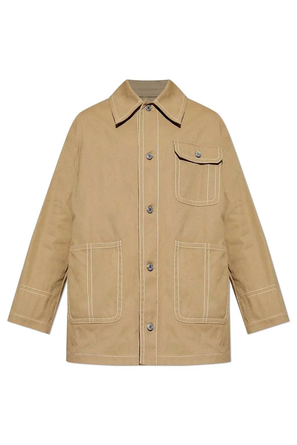 Ami Logo Patch Buttoned Jacket