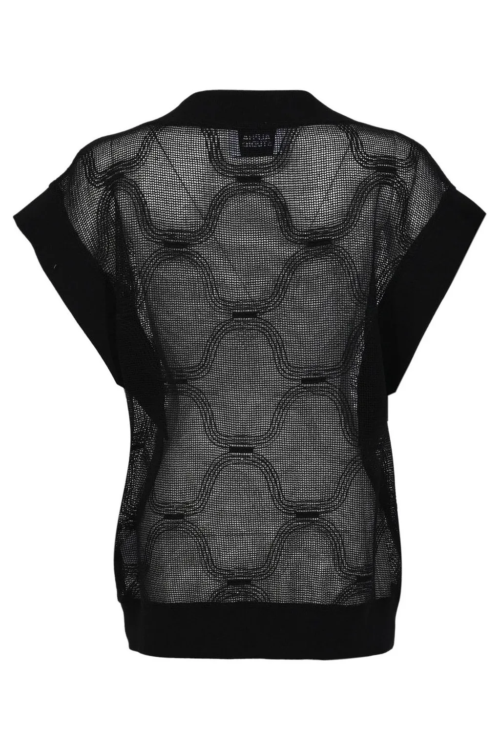 Alpha Studio Sheer Patterned Knitted Jacket