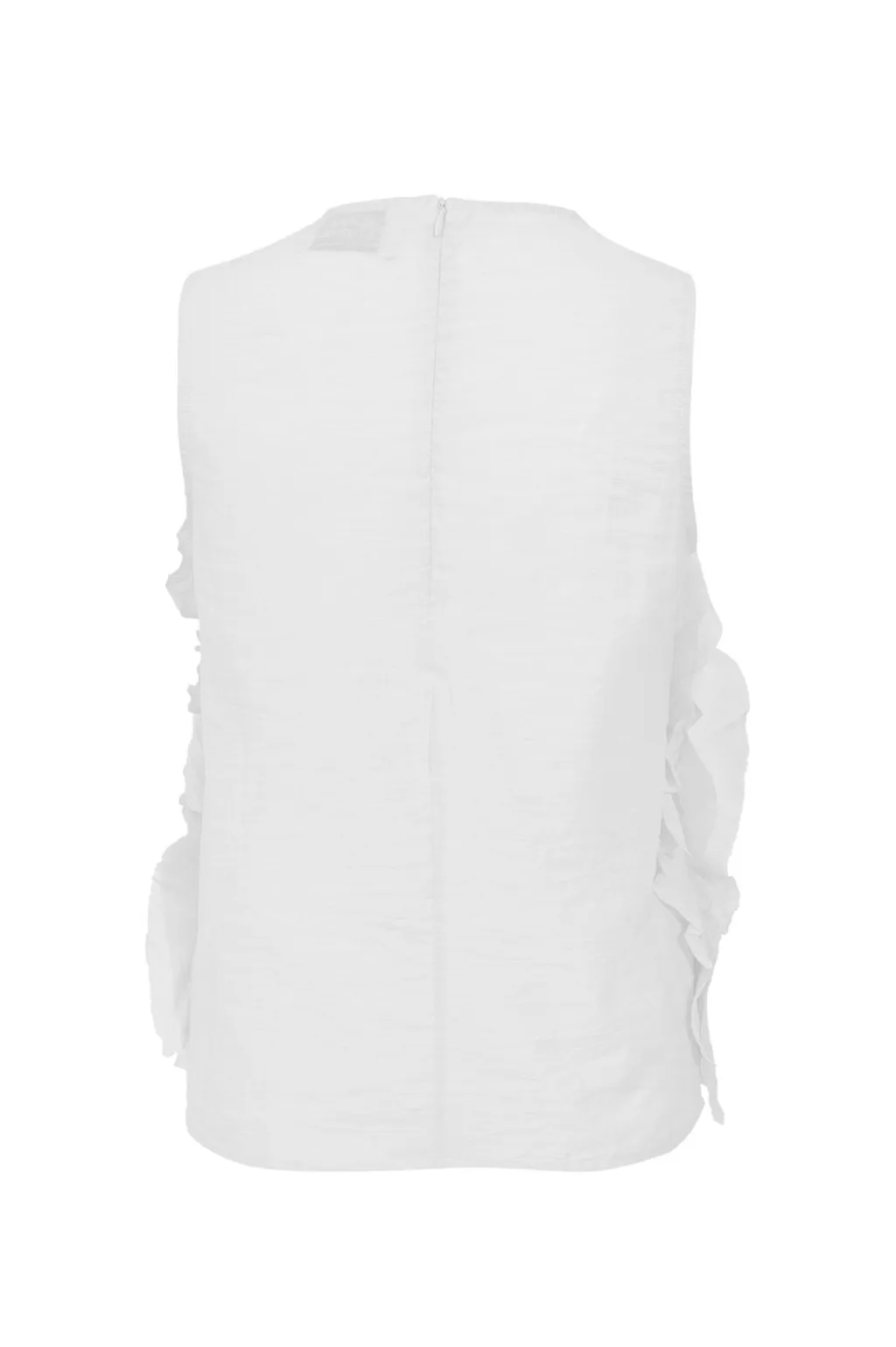 Alpha Studio Ruffled Sleeveless Top