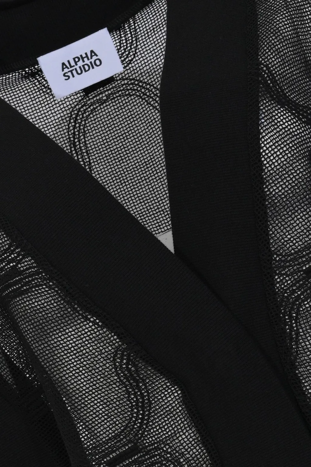 Alpha Studio Sheer Patterned Knitted Jacket