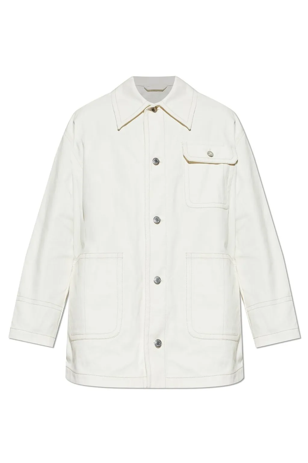 Ami Logo Patch Buttoned Jacket