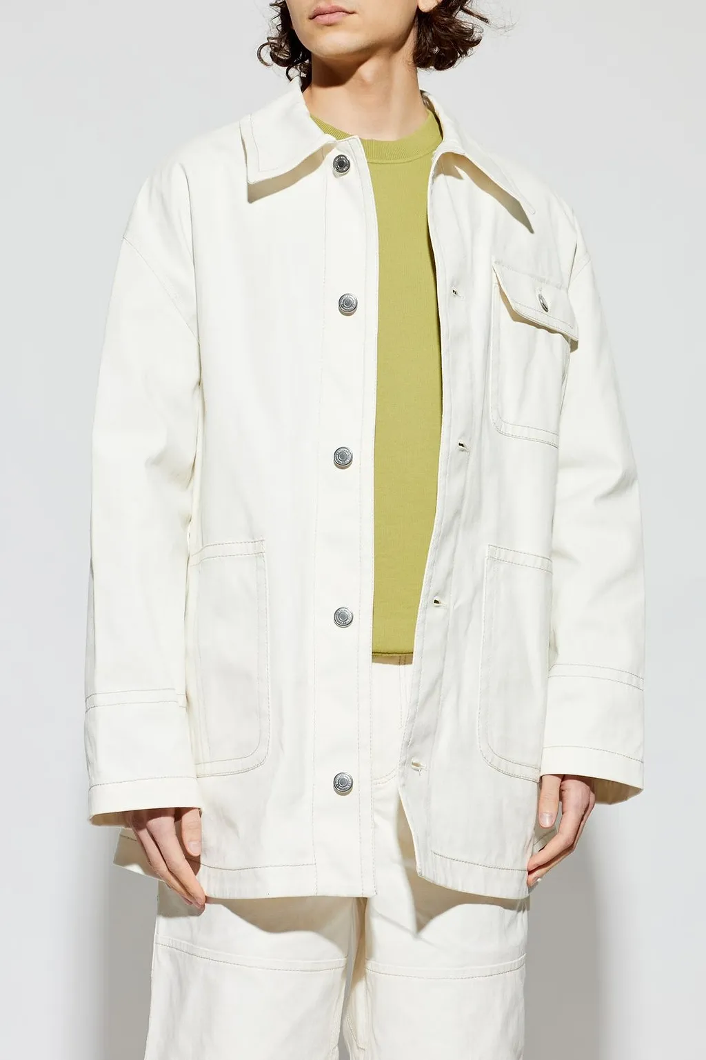 Ami Logo Patch Buttoned Jacket