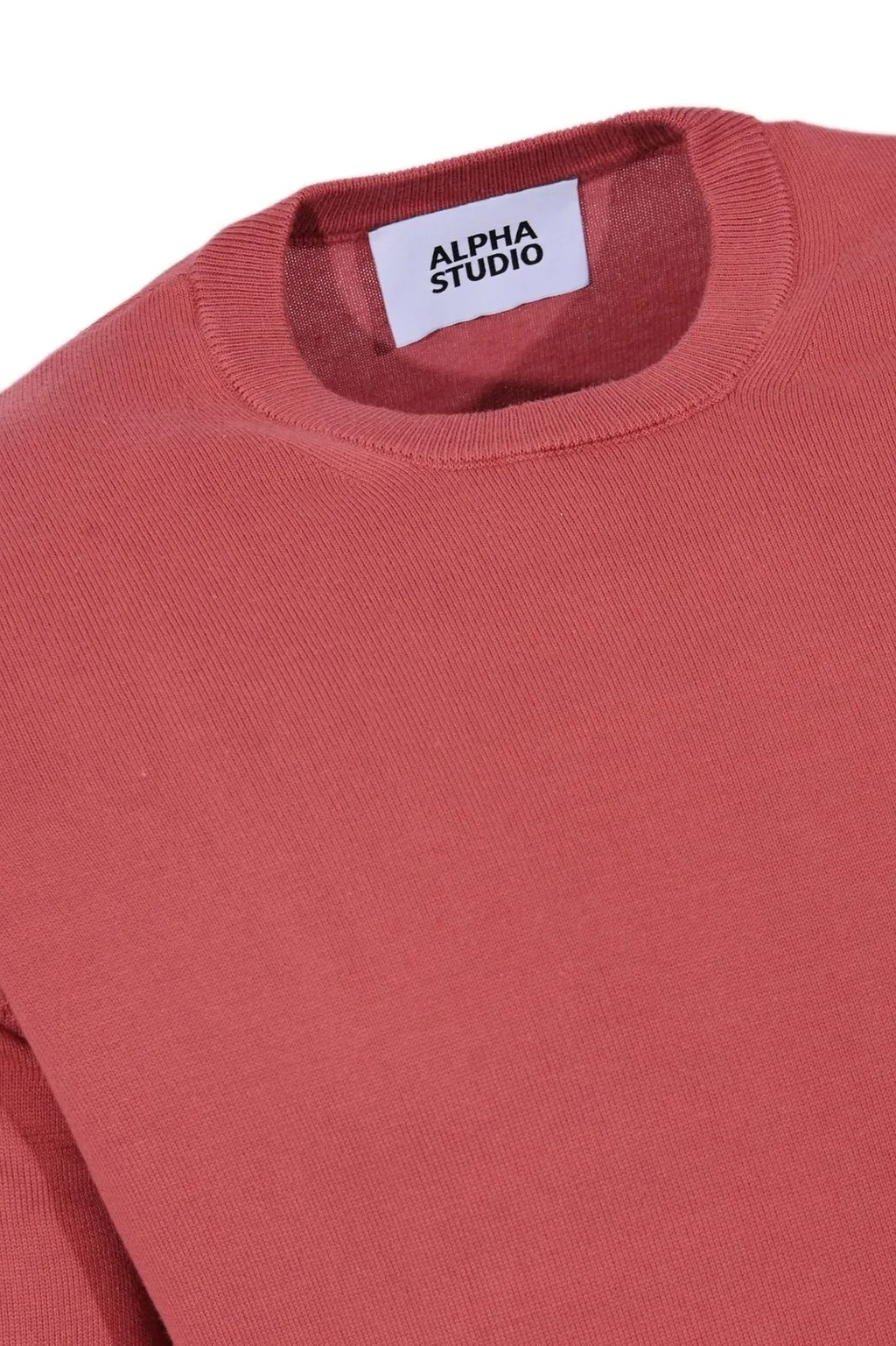 Alpha Studio Short-Sleeve Knitted Sweater