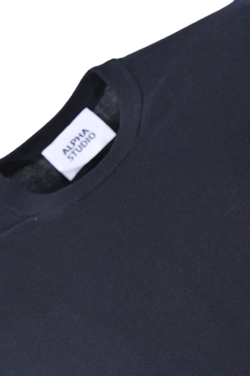 Alpha Studio Short-Sleeve Knitted Sweater
