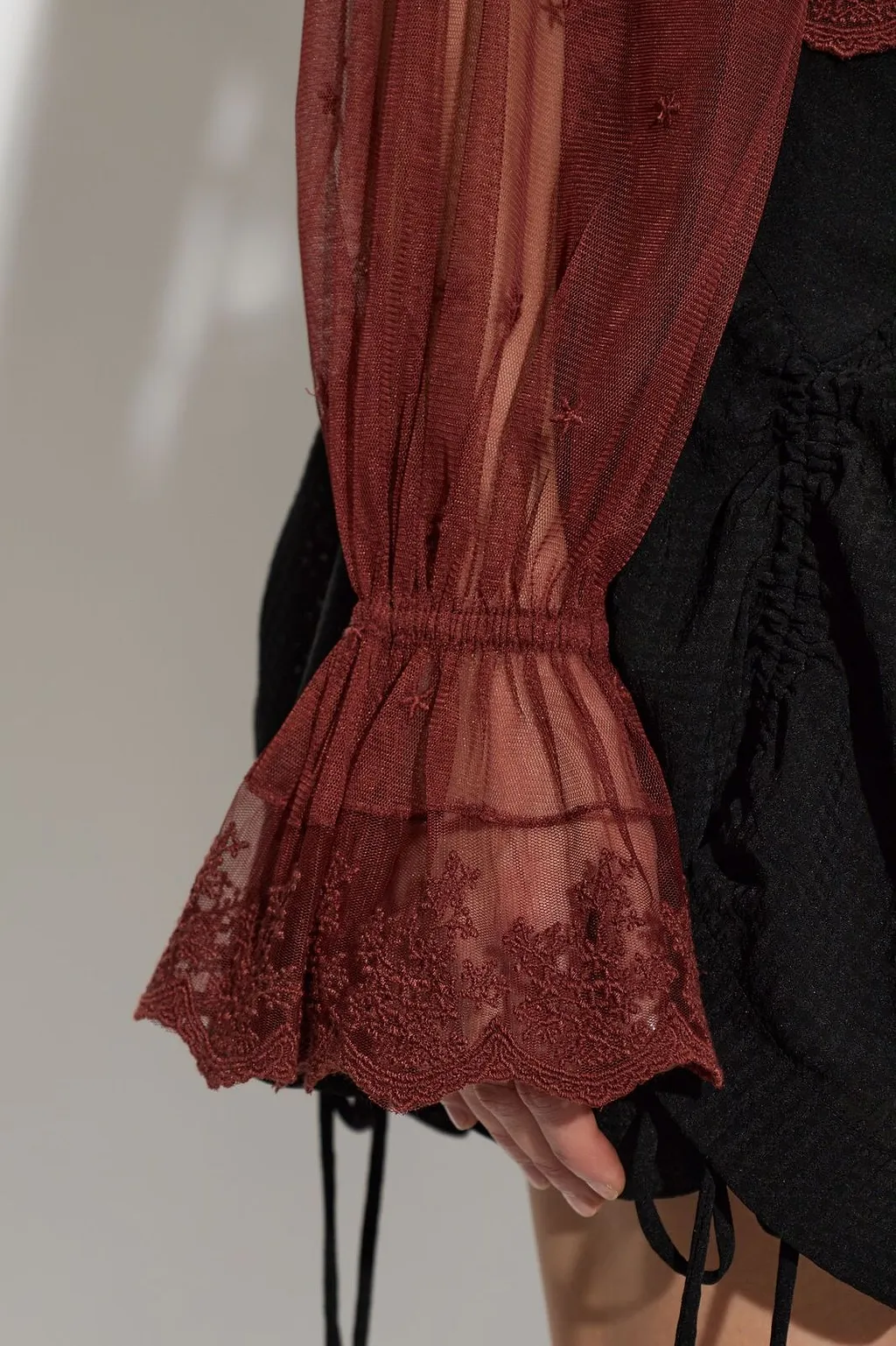 Allsaints Trixie Sheer Ruffled Top