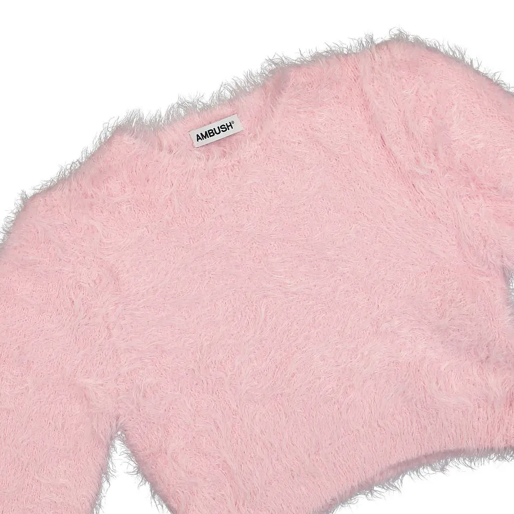 Ambush Cropped Crewneck Knitted Jumper
